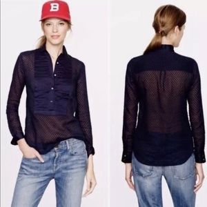 Swiss Dot Tuxedo Shirt